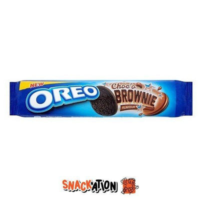 OREO Choc'o Brownie - Biscotti al cioccolato ripieni di crema Brownie 154 gr - Snackation