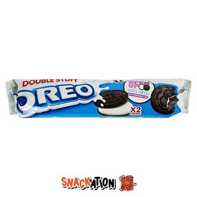 OREO Double Stuff Oreos - Biscotti al cioccolato ripieni di doppia crema alla vaniglia 157 gr - Snackation
