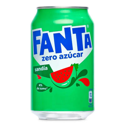 Fanta Zero Azúcar Sandía - Fanta Anguria gusto frizzante 330ml