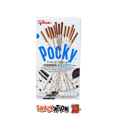 POCKY Cookies & Cream - Stick di cioccolato bianco e biscotti 45 gr - Snackation