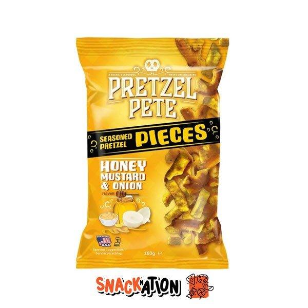 PRETZEL PETE Honey Mustard & Onion - Pretzel al gusto di cipolla e mostarda al miele 160 gr - Snackation