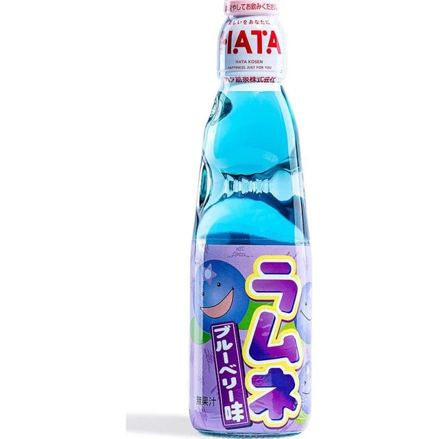 Ramune Hatakosen Blueberry - Bibita Giapponese con Biglia di Vetro al Gusto Mirtillo 200ml