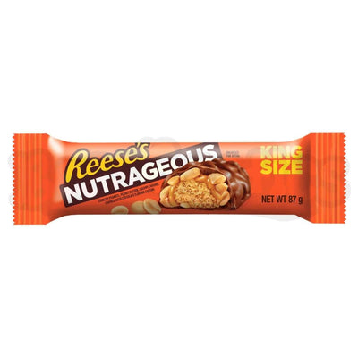 REESE'S Nutrageous KING SIZE - Barretta di cioccolato al latte, burro di arachidi e caramello 87 gr - Snackation