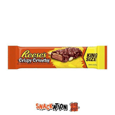 REESE'S Peanut Butter Crispy Crunchy King Size - Barretta di cioccolato al latte , burro di arachidi e arachidi tostati 87 gr - Snackation