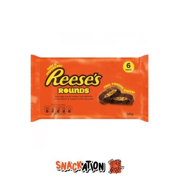 REESE'S Rounds - Biscotto al cioccolato, burro di arachidi e copertura di  cioccolato 96 gr – Snackation