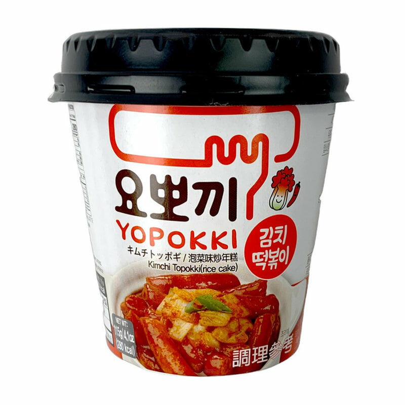 Young Poong Yopokki Kimchi Topokki instant rice cake cup.