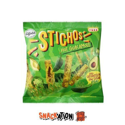 STICHOS Hot Guacamole - Tortillas gusto peperoncino e guacamole 50 gr - Snackation