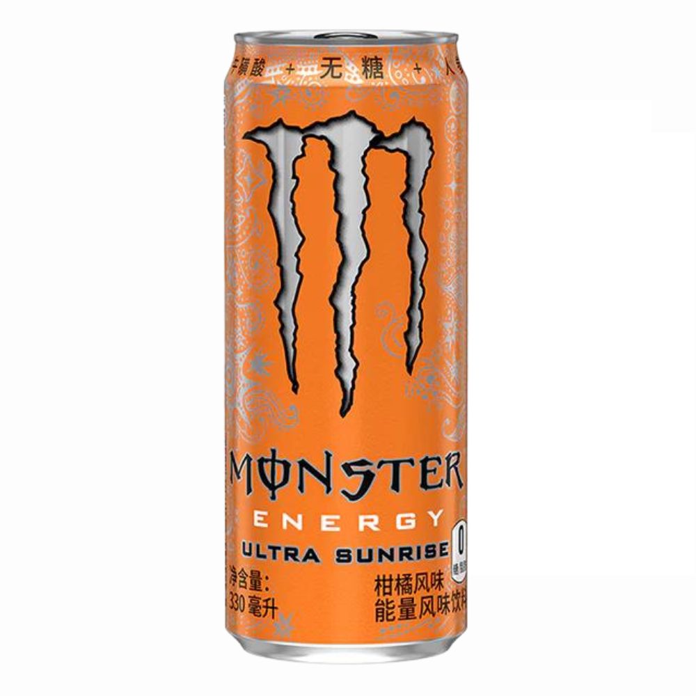 MONSTER Energy Ultra Sunrise CINA - Bevanda Energetica al gusto di agrumi ed arancia senza zucchero 330 ml