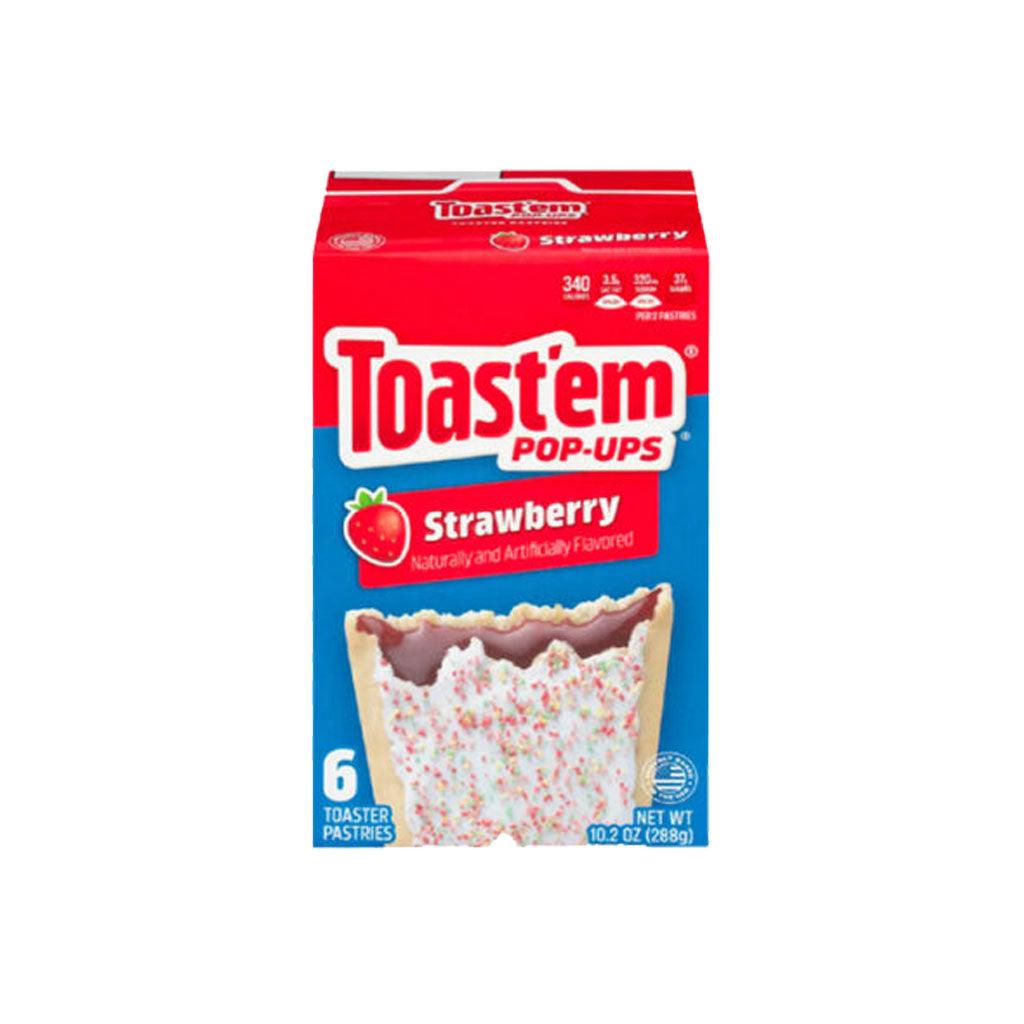 Toast'em Pop-up Frosted Strawberry - Biscotti Glassati e farciti alla fragola 288 gr - Snackation