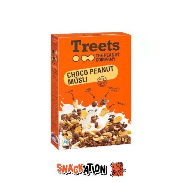 TREETS Choco Peanut Musli - Cereali al gusto di burro d'arachidi e cioccolata 450 gr - Snackation