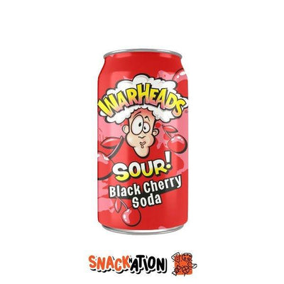 WARHEADS Black Cherry Soda - Bevanda gassata all'amarena 355 ml - Snackation