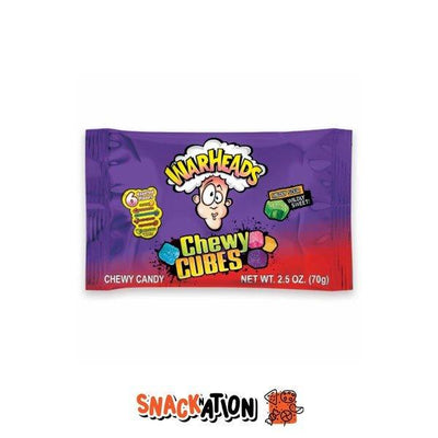 WARHEADS Chewy Cubes Mildly Sour - Caramelle aspre alla frutta 70 gr - Snackation