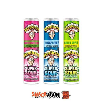 WARHEADS SUPER SOUR SPRAY CANDY - Caramella spray aspra alla frutta 20 ml - Snackation