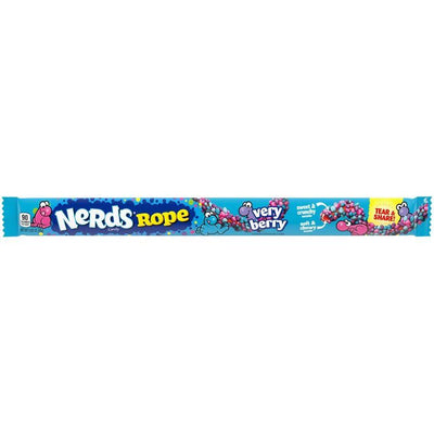 WONKA Nerds Rope Very Berry - Caramella al gusto di mirtilli 26 gr - Snackation
