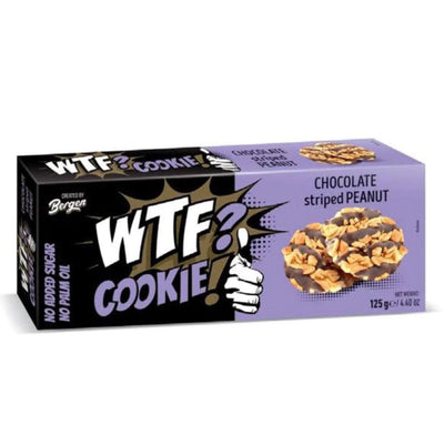 WTF COOKIE! Chocolate Striped Peanut Cookies - Biscotti al burro di arachidi e cioccolato 125 gr - Snackation