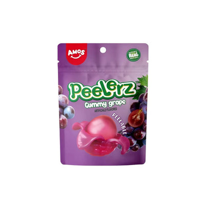 Amos Peelerz Gummy Grape 65 gr-Caramelle gommose al gusto uva, morbide e divertenti da “sbucciare”