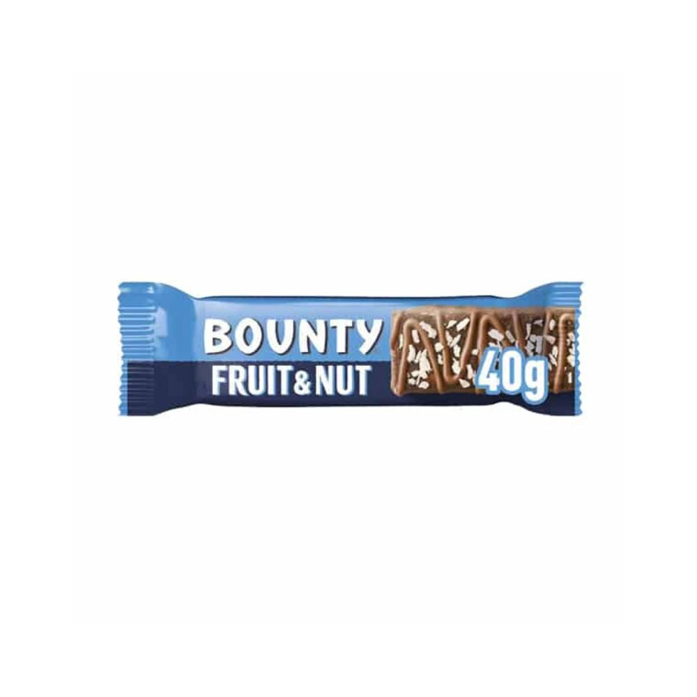 BOUNTY Fruit & Nut – Barretta Bounty con cioccolato, cocco e frutta secca 40g