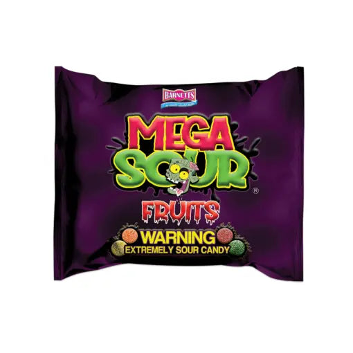 Barnetts Mega Sour Candy Sour Fruits 104g – Caramelle Extra Acide Gusto Frutta Assortita (Edizione Limitata)
