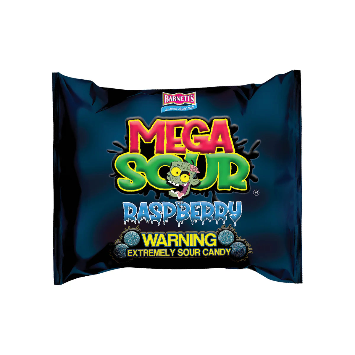 Barnetts Mega Sour Candy Raspberry 104g – Caramelle Extra Acide Gusto Lampone (Edizione Limitata)