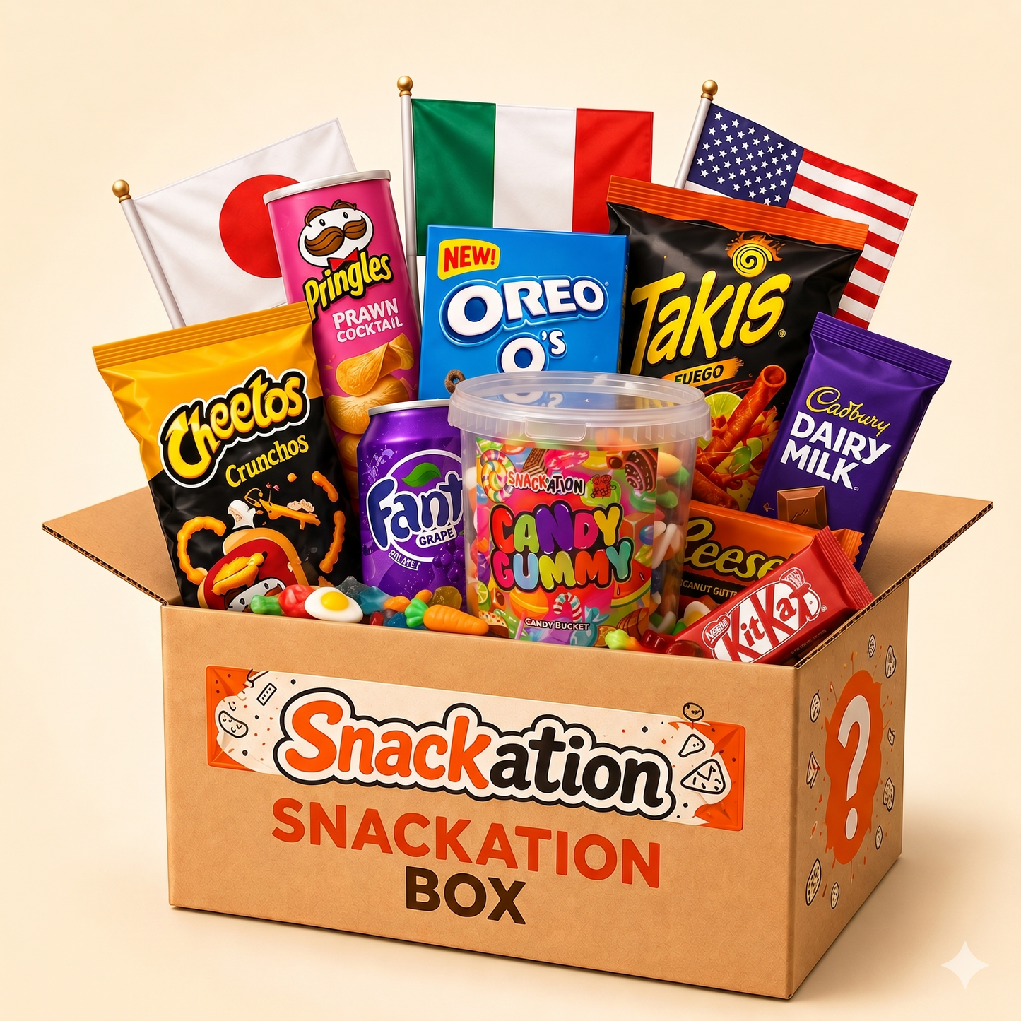 Crazy Snackation Box 25 Prodotti + 1KG Candy  - Spedizione Inclusa