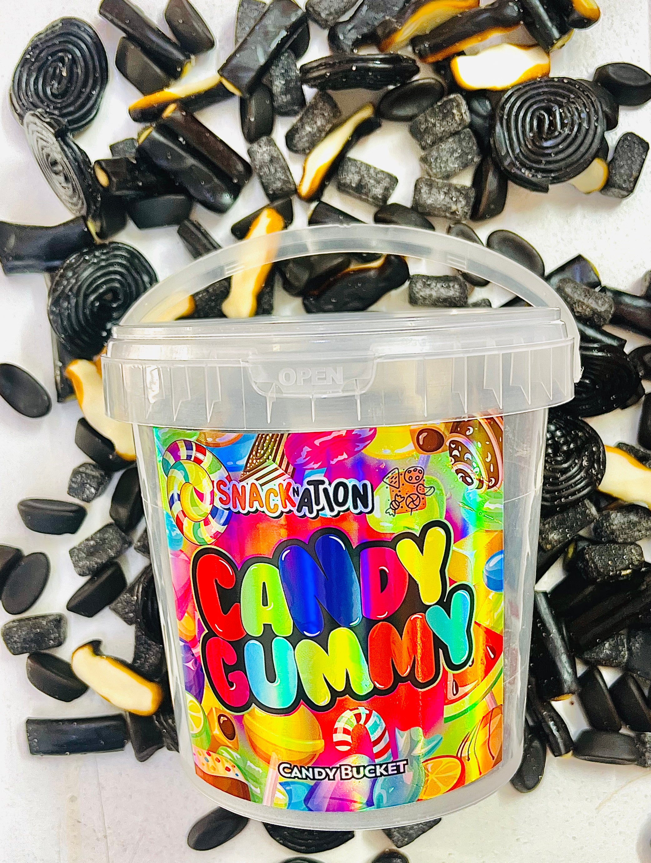 BLACK CANDY BUCKET - Secchiello di Caramelle Gommose alla Liquirizia