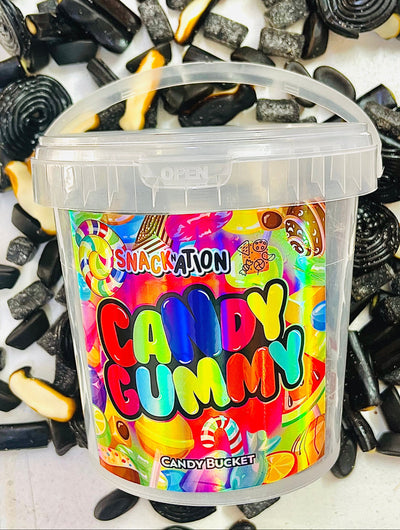 BLACK CANDY BUCKET - Secchiello di Caramelle Gommose alla Liquirizia