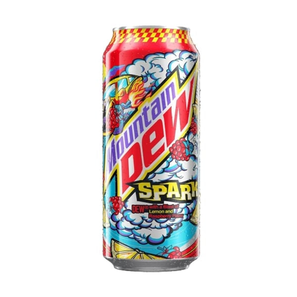 MOUNTAIN DEW Usa Spark - Bevanda gassata al gusto Mountain Dew e limonata ai lamponi 330ml