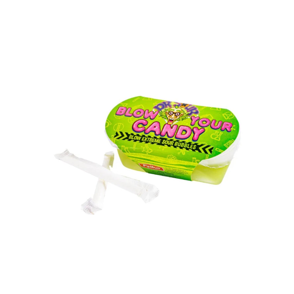 FELKO Dr. Sour Blow Your Candy, Caramella Slime con Cannuccia 40g