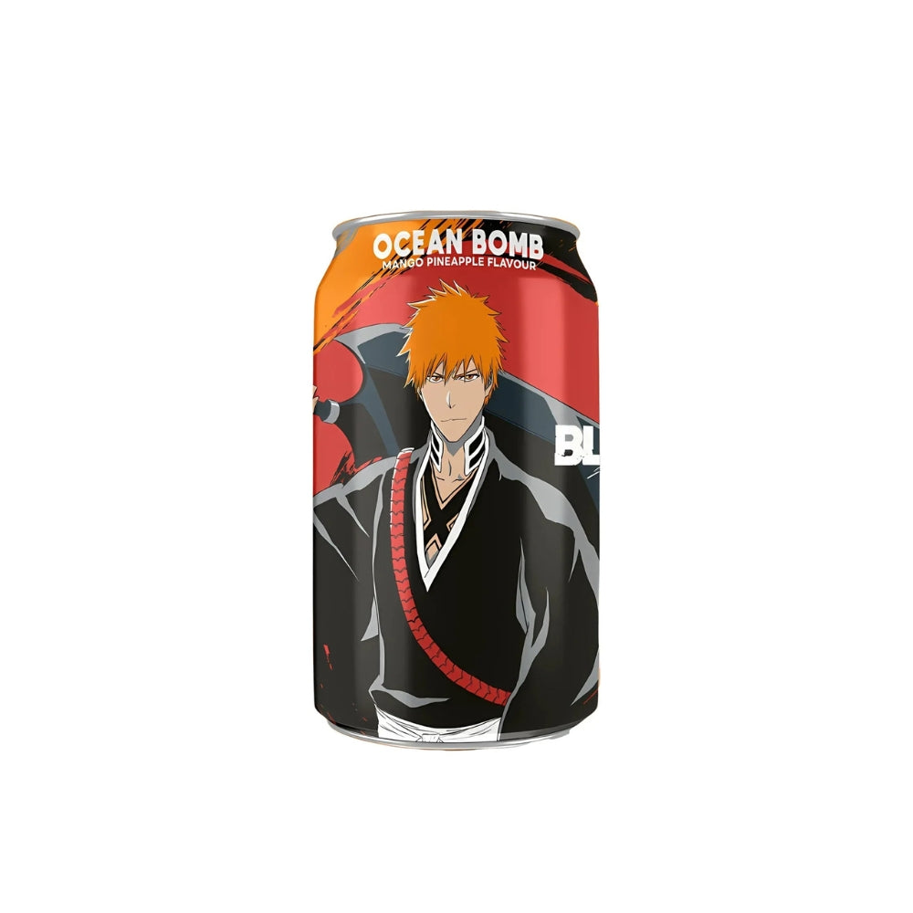 OCEAN BOMB - Bleach KUROSAKI ICHIGO, Bevanda Frizzante Gusto Mango ed Ananas 330ml