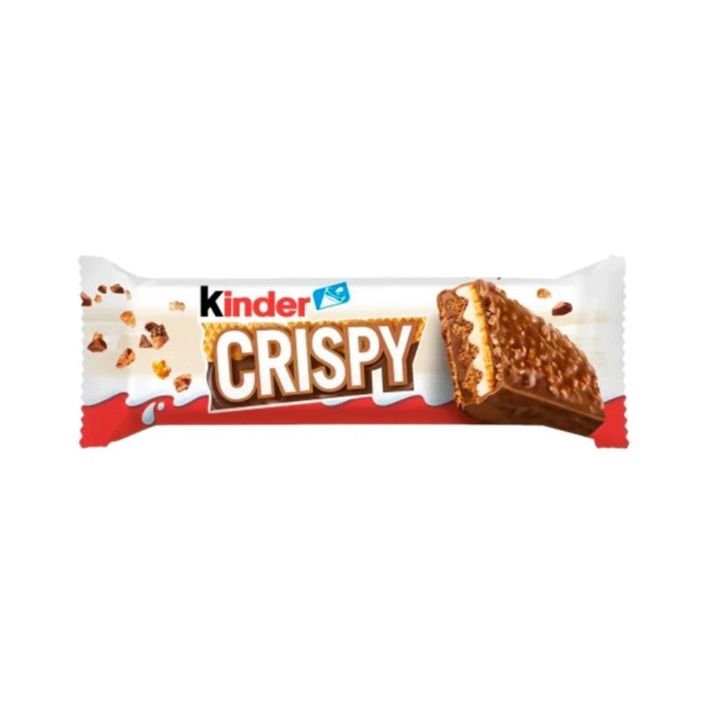 KINDER Crispy, una barretta che unisce la leggerezza del wafer con la ricchezza di una crema al latte e nocciole 34g