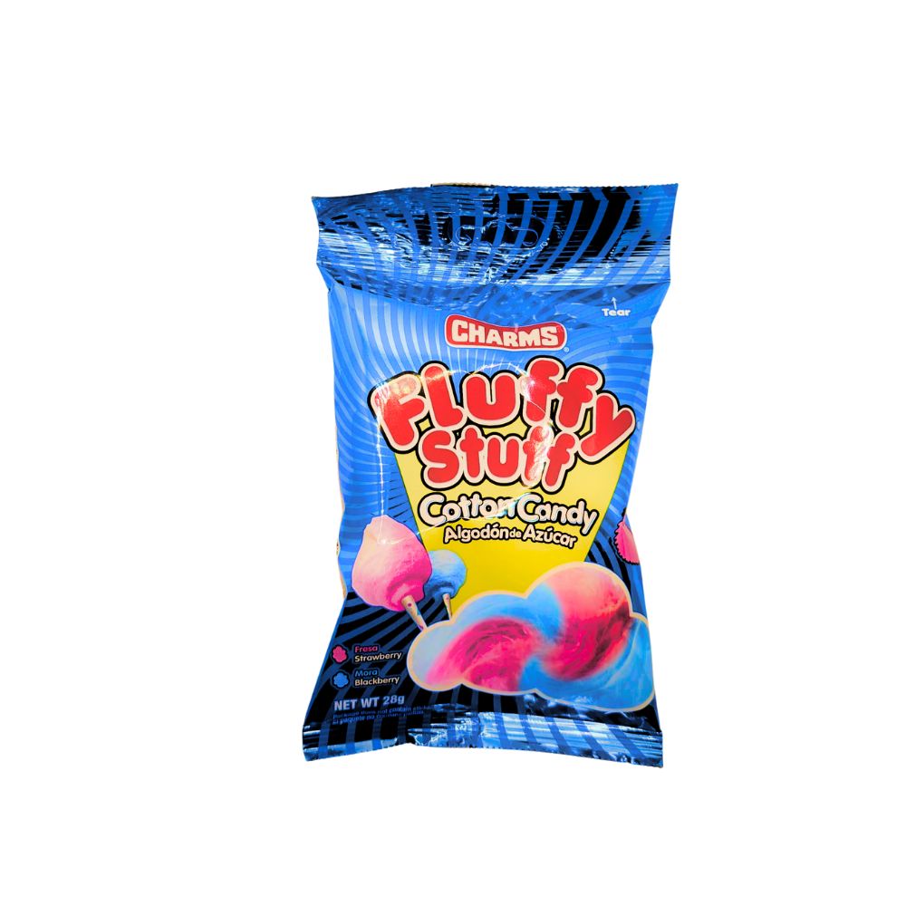 CHARM fluffy Stuff Cotton Candy Zucchero Filato al Gusto di Fragola e mora ,28g