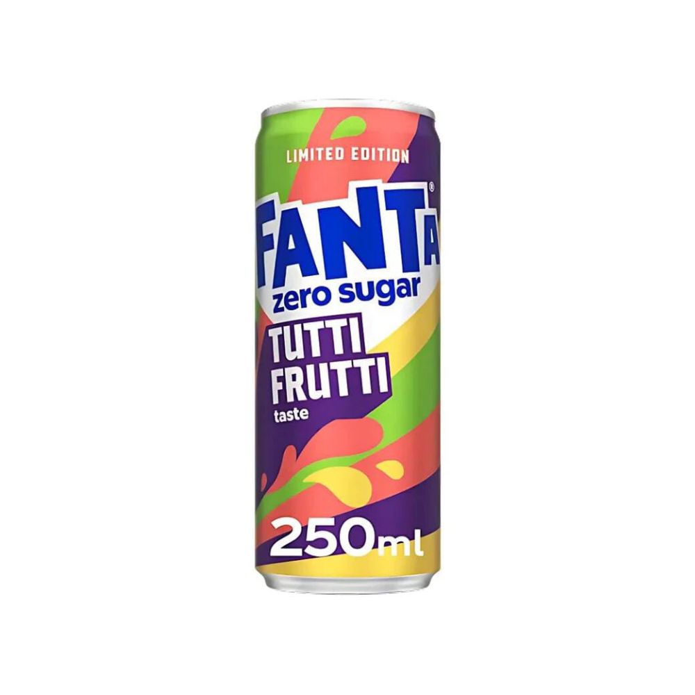 FANTA  Tutti Frutti Zero Sugar (Limited Edition) – Bevanda Analcolica 250ml