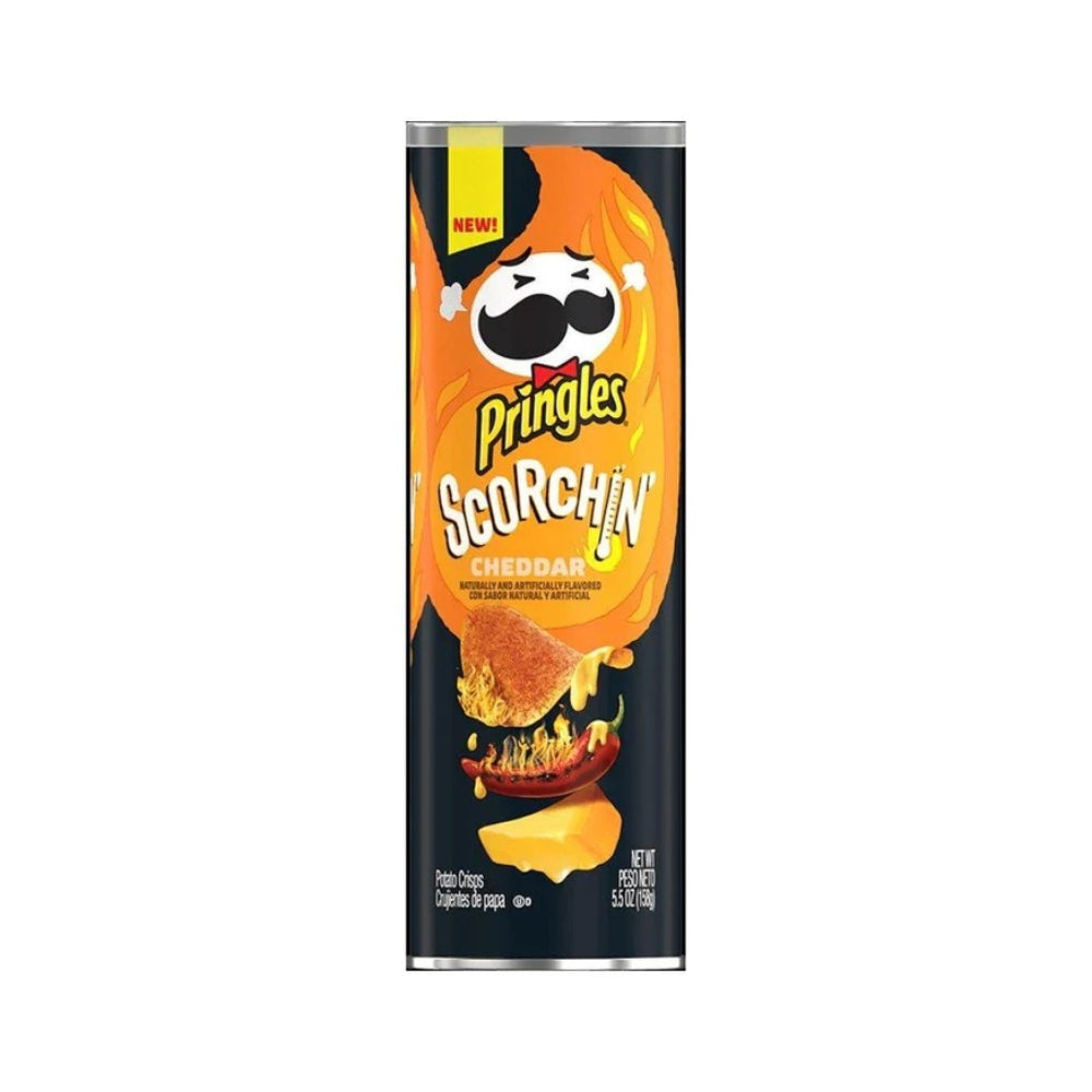 PRINGLES-Scorchin' Cheddar, Patatine Piccanti al Formaggio 158g