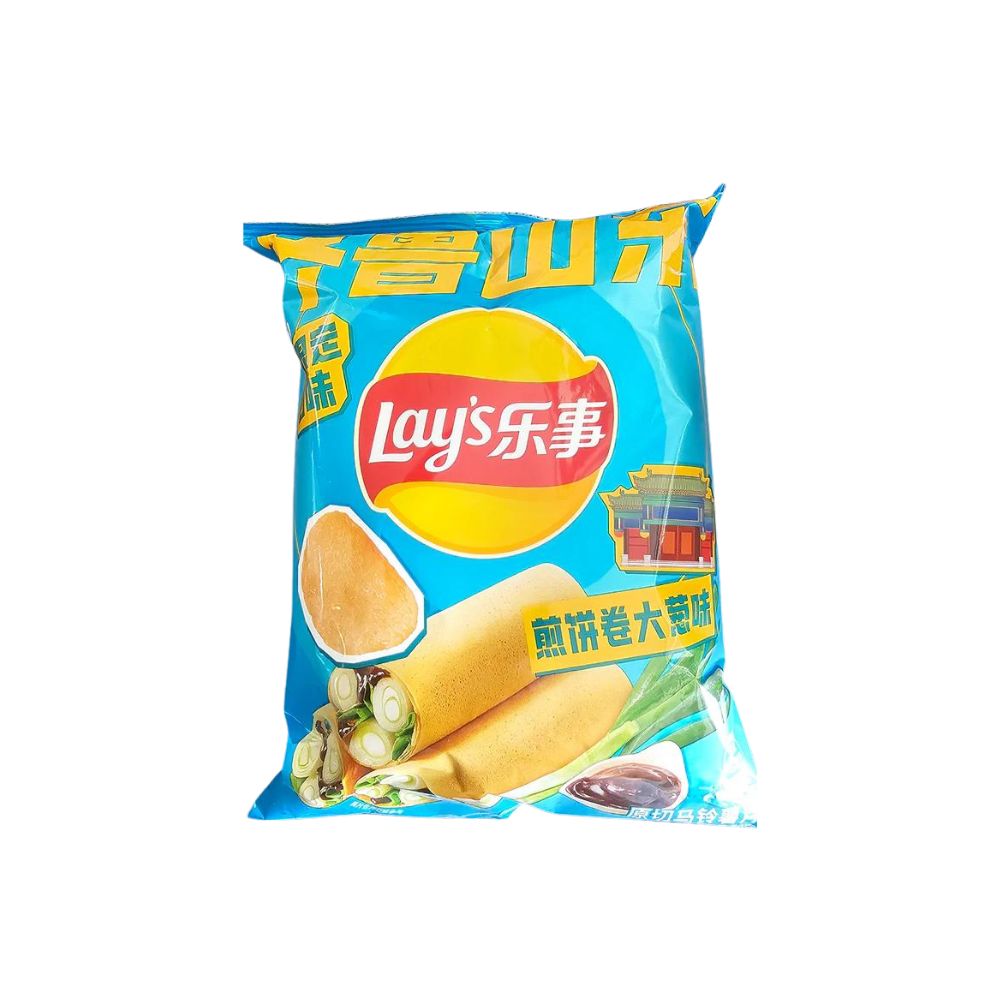 LAY'S - Rotolo di Pancake Shangdong Jinan con Patatine al Gusto di Scalogno, 70g