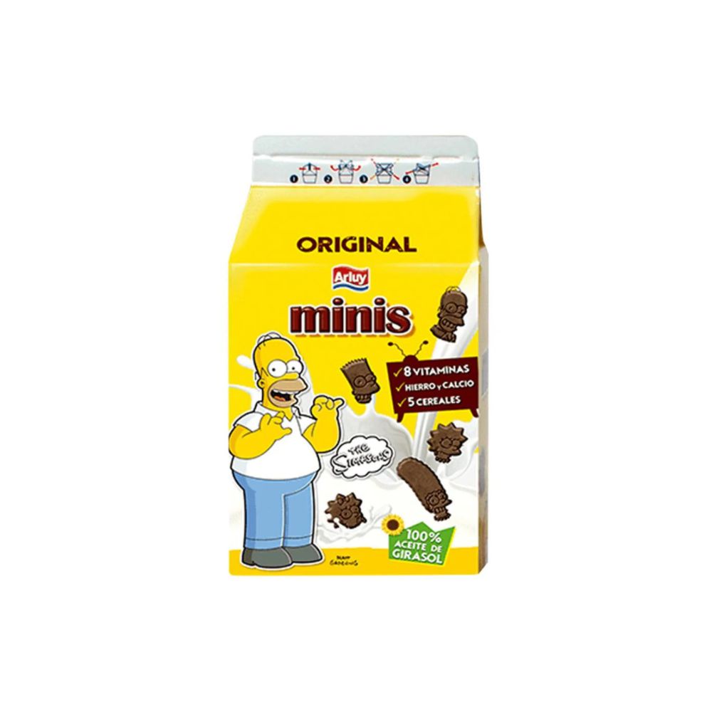 SIMPSON Minis Originales Choco, biscotti al gusto di cioccolato da 135g - questi biscotti croccanti sono arricchiti con 5 cereali (Copia)