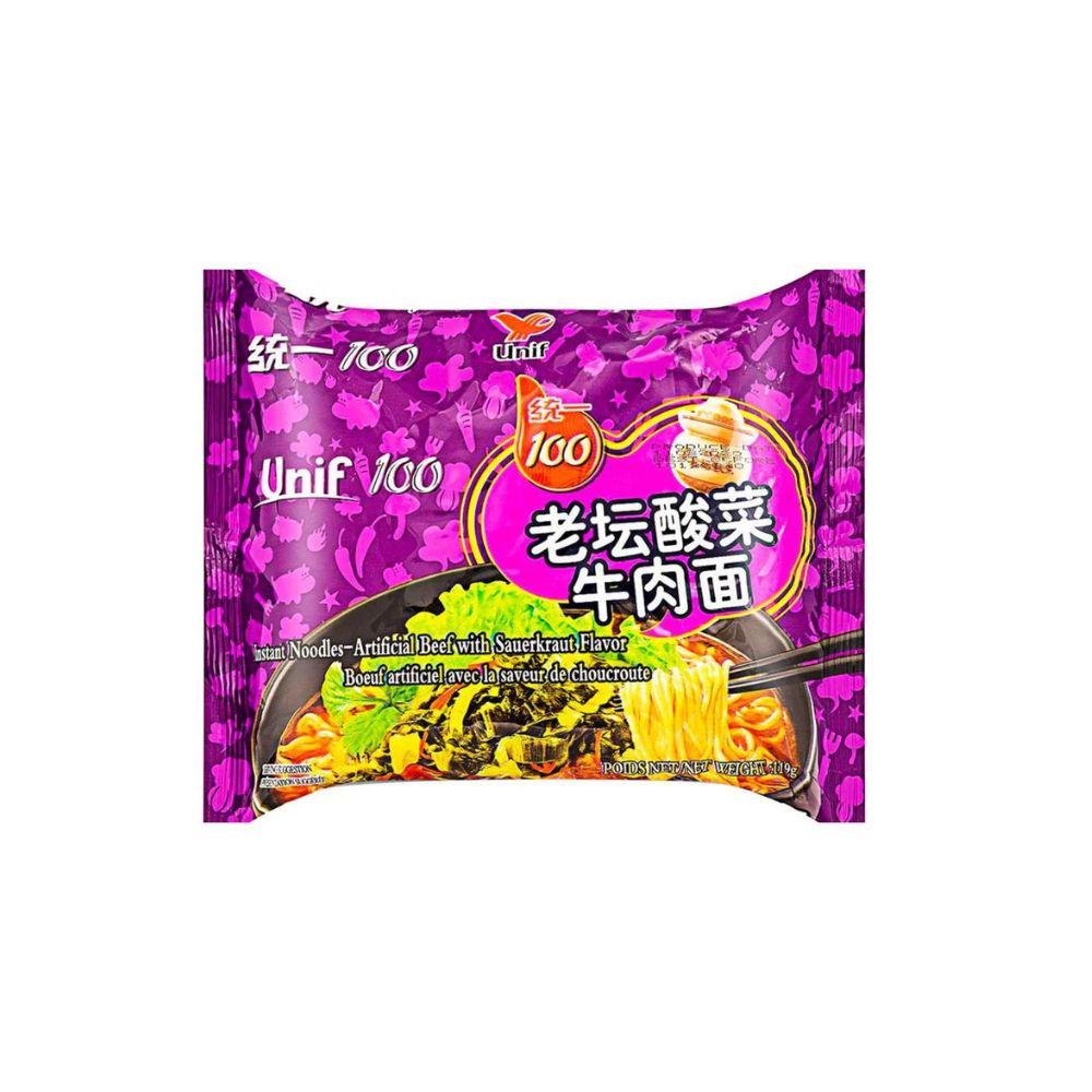 UNIF  Instant Noodles Beef with Sauerkraut Flavour  – Noodle istantanei gusto manzo e crauti 110 gr