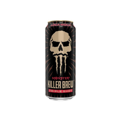 MONSTER killer Brew Loca Moca  USA - Il gusto è rotondo, vellutato, con una dolcezza equilibrata che non copre l’anima decisa del caffè 443ml LEGGERMENTE AMMACCATA