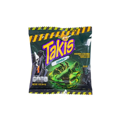 TAKIS Zombie, Patatina di Mais Fritto Gusto Peperoncino e Cetriolo 28g