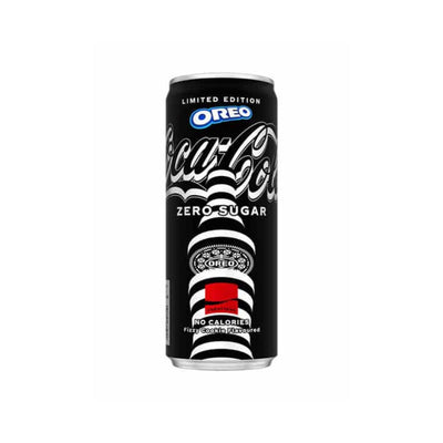 COCACOLA OREO ZERO SUGAR- gusto di CocaCola con l'aroma  dei biscotti Oreo,  EDIZIONE LIMITATA 250ML