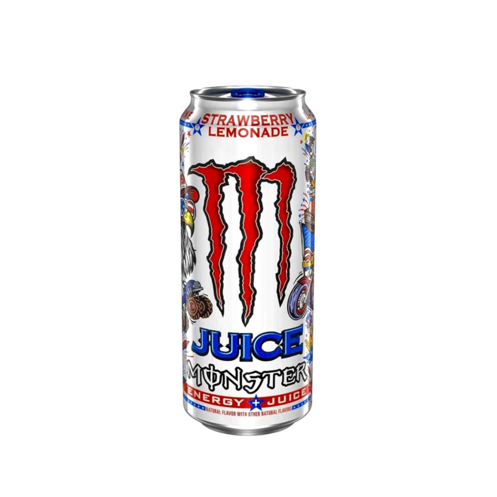 Monster Juice Strawberry Lemonade 473 ml (LEGGERMENTE AMACCATO)