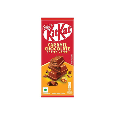 KITKAT Caramel Chocolate coated wafer - edizione unisce la classica croccantezza del wafer con un esclusivo rivestimento di cioccolato al caramello 50 g (india)