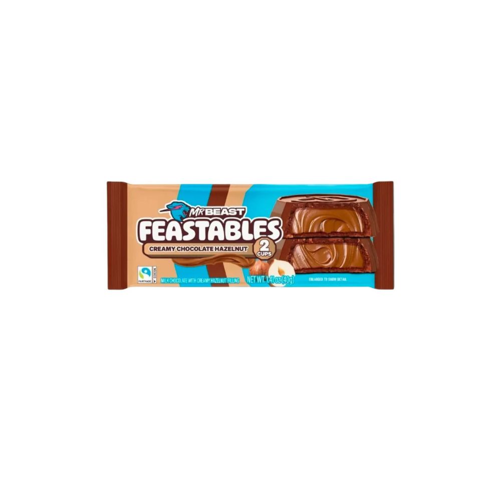 Mr Beast Feastables Creamy Choccolate Hazelnut 2 CUPS 40gr