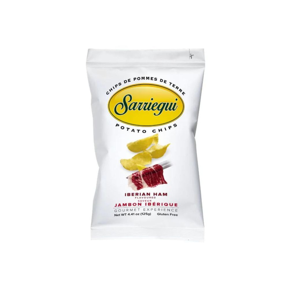 SARRIEGUI Potato Chips Jamon Iberico - Patatine al Gusto di Prosciutto Iberico, 40 g