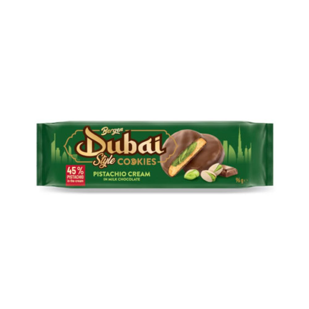 Biscotti Dubai Style con Crema di Pistacchio e Cioccolato al latte 96g