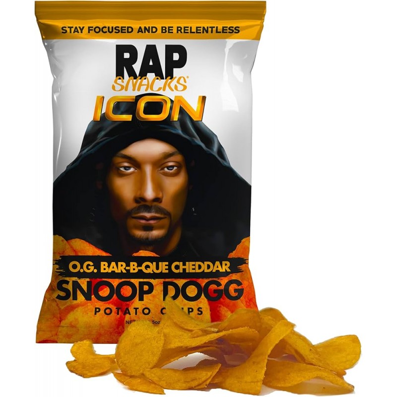 Rap Snacks Snoop Dogg 71 g patatine affumicate barbecue e cheddar