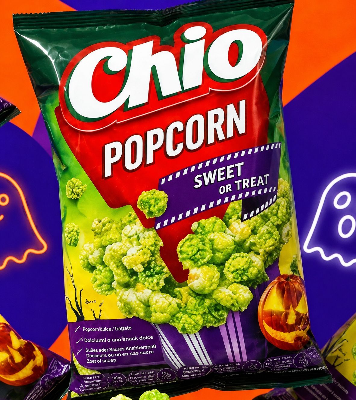 Chio Popcorn Sweet or Treat Halloween Edition - Popcorn Dolci Verdi 100 gr