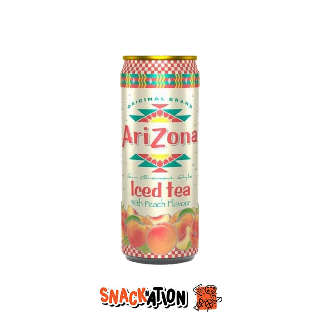 ARIZONA Iced Tea with Peach Flavour - Bevanda al gusto di Tè alla pesca 330 ml - Snackation