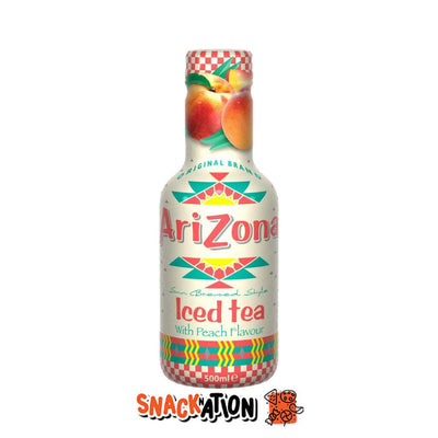 ARIZONA Iced Tea with Peach Flavours - Tè al gusto di pesca 500 ml - Snackation