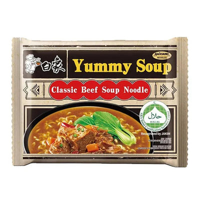 BAIXIANG Instant Ramen Noodle Classic Beef Soup – Noodles/ramen al gusto zuppa di manzo 96 g - Snackation