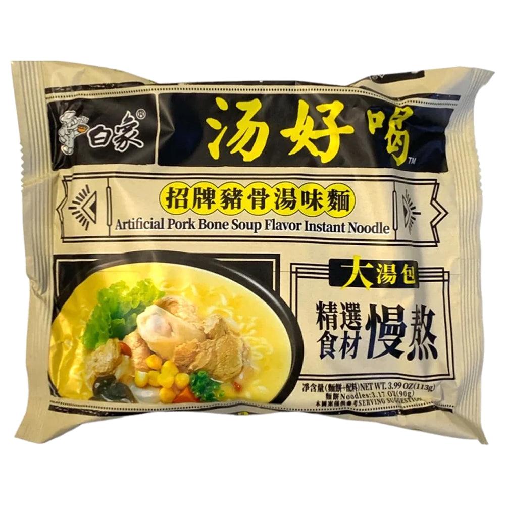 BAIXIANG Instant Ramen Noodle Pork Bone Soup – Noodles/ramen al gusto di zuppa di ossa di maiale 113 g - Snackation